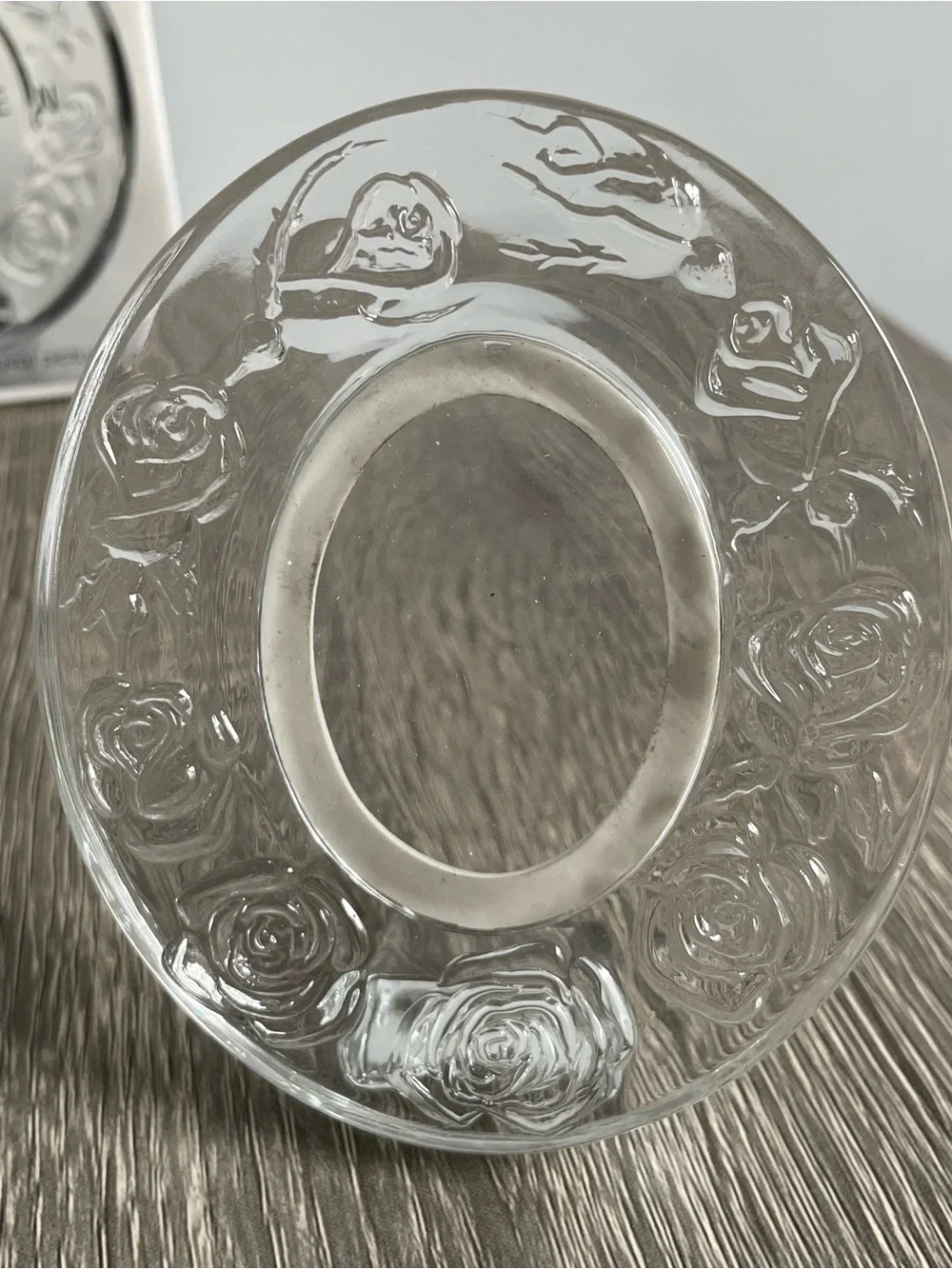 SWIRL & GARDEN Clear Oval Glass Picture Frame - Set of 4
